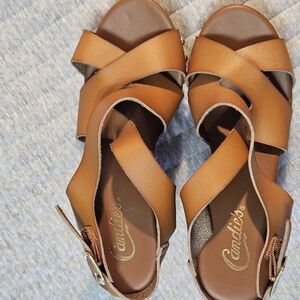 Candie's Brown Strappy Sandals